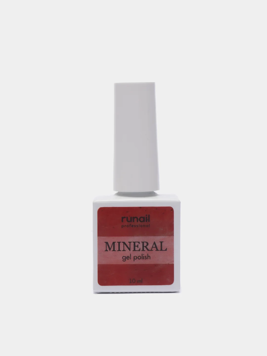 Багровый гель лак Runail Professional "Mineral", с текстурой природного камня