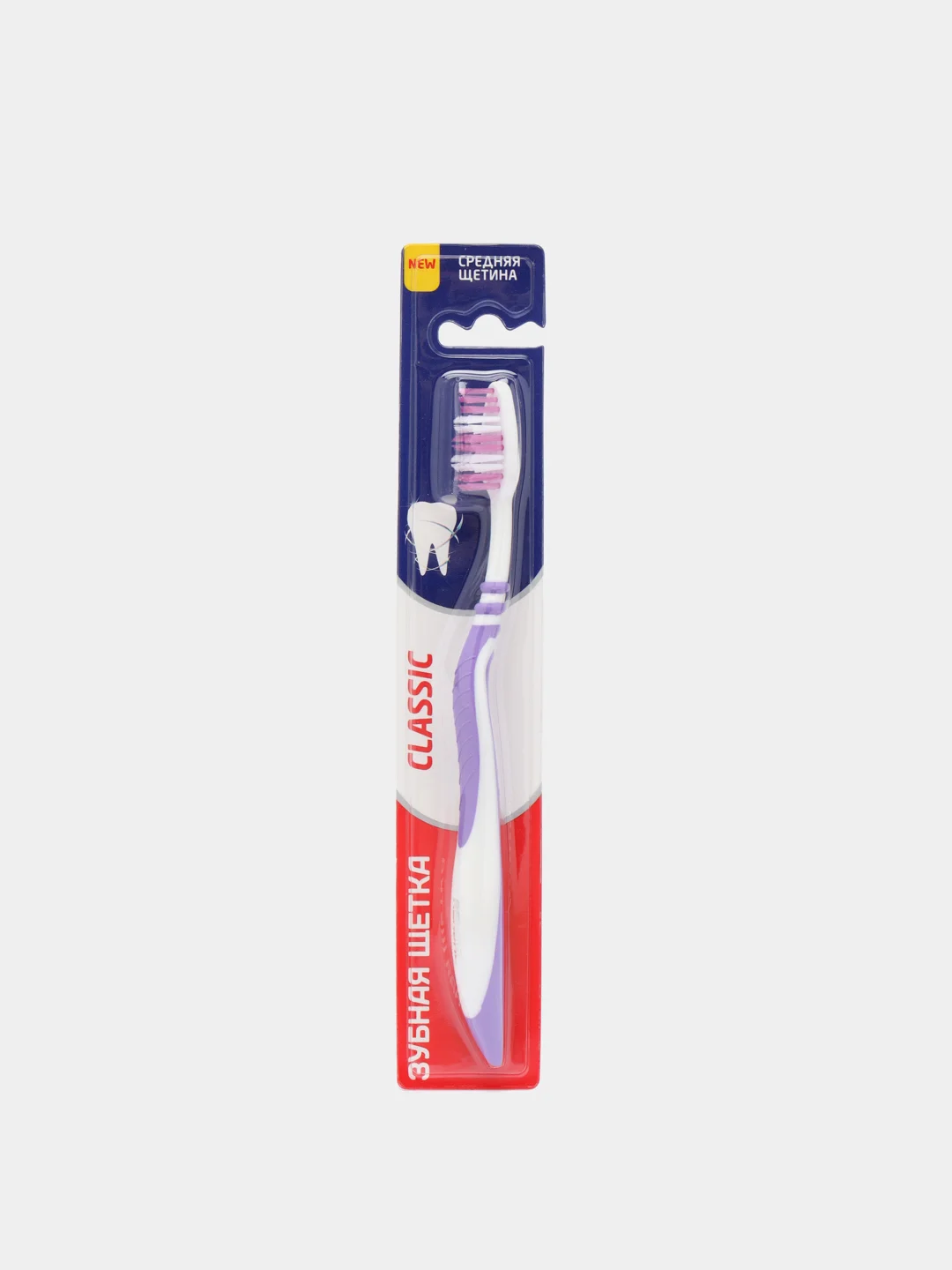 Зубная щётка Rendall Classic, средней жёсткости, разные цвета, 1 штука