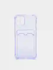 Пурпурный чехол с карманом для пластиковых карт iPhone 7,8,SE,Х,XS,XR,11,12,13 pro/max, силиконовый