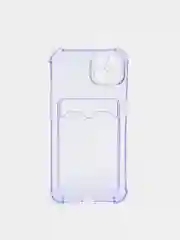 Пурпурный чехол с карманом для пластиковых карт iPhone 7,8,SE,Х,XS,XR,11,12,13 pro/max, силиконовый