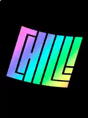 Белый chill "Отдых" - наклейка на ноутбук стикер голографическая наклейка на телефон