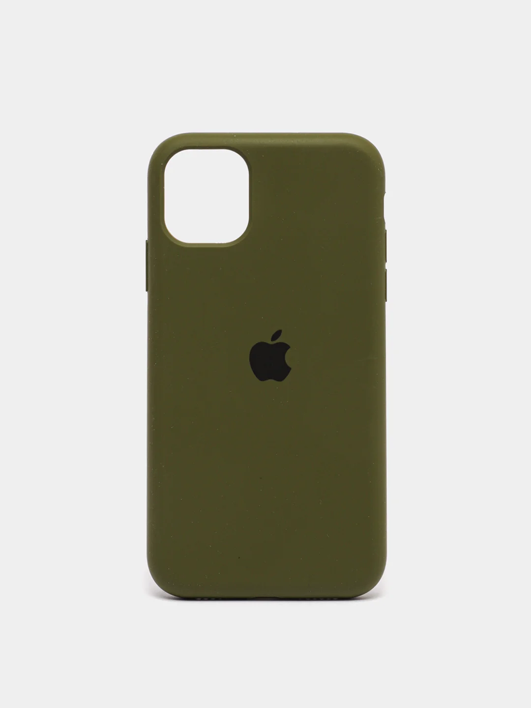 Оливковый чехол Silicone Case для iPhone 11 с закрытым низом