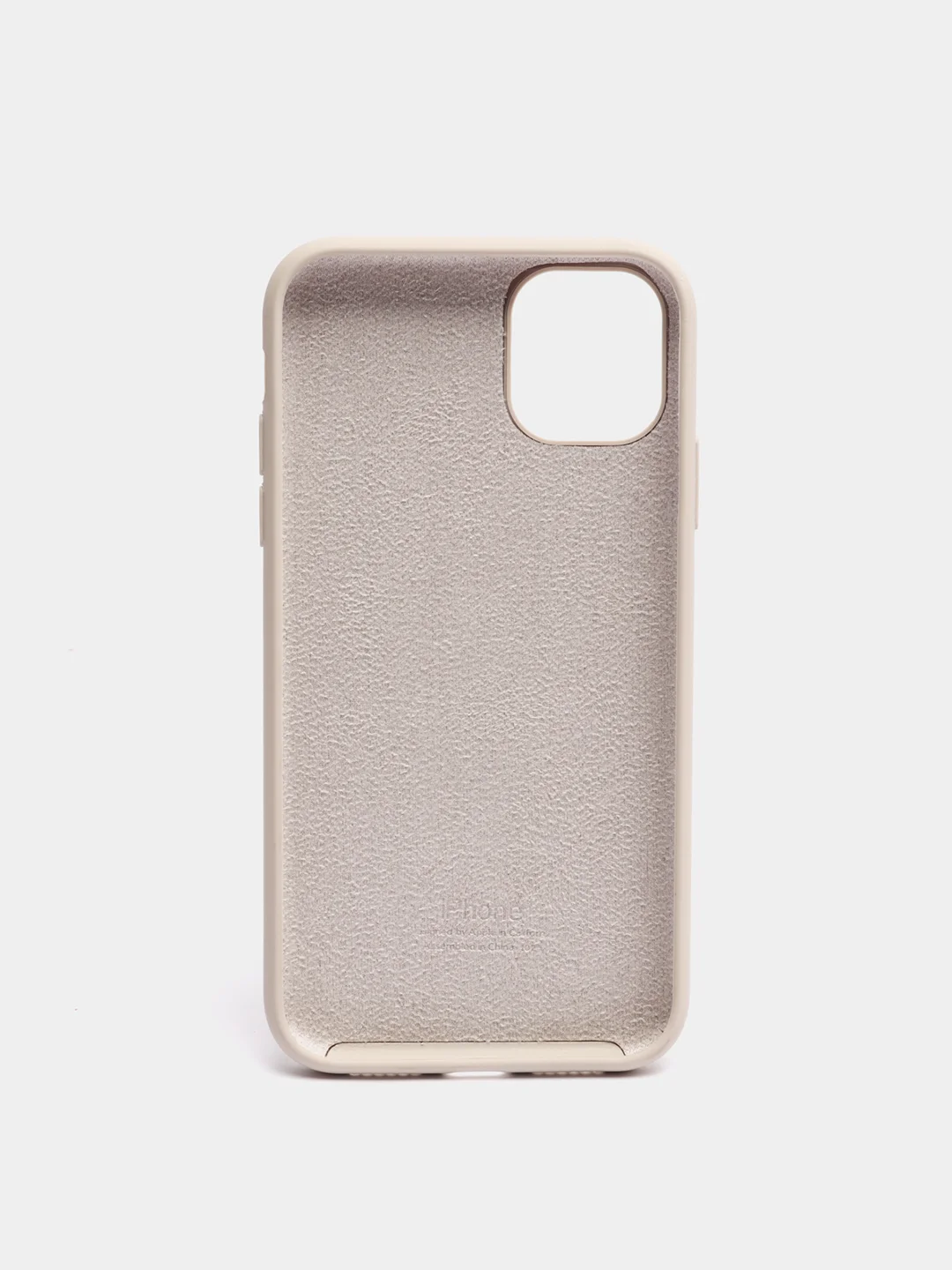 Светло-бежевый чехол Silicone Case для iPhone 11 с закрытым низом