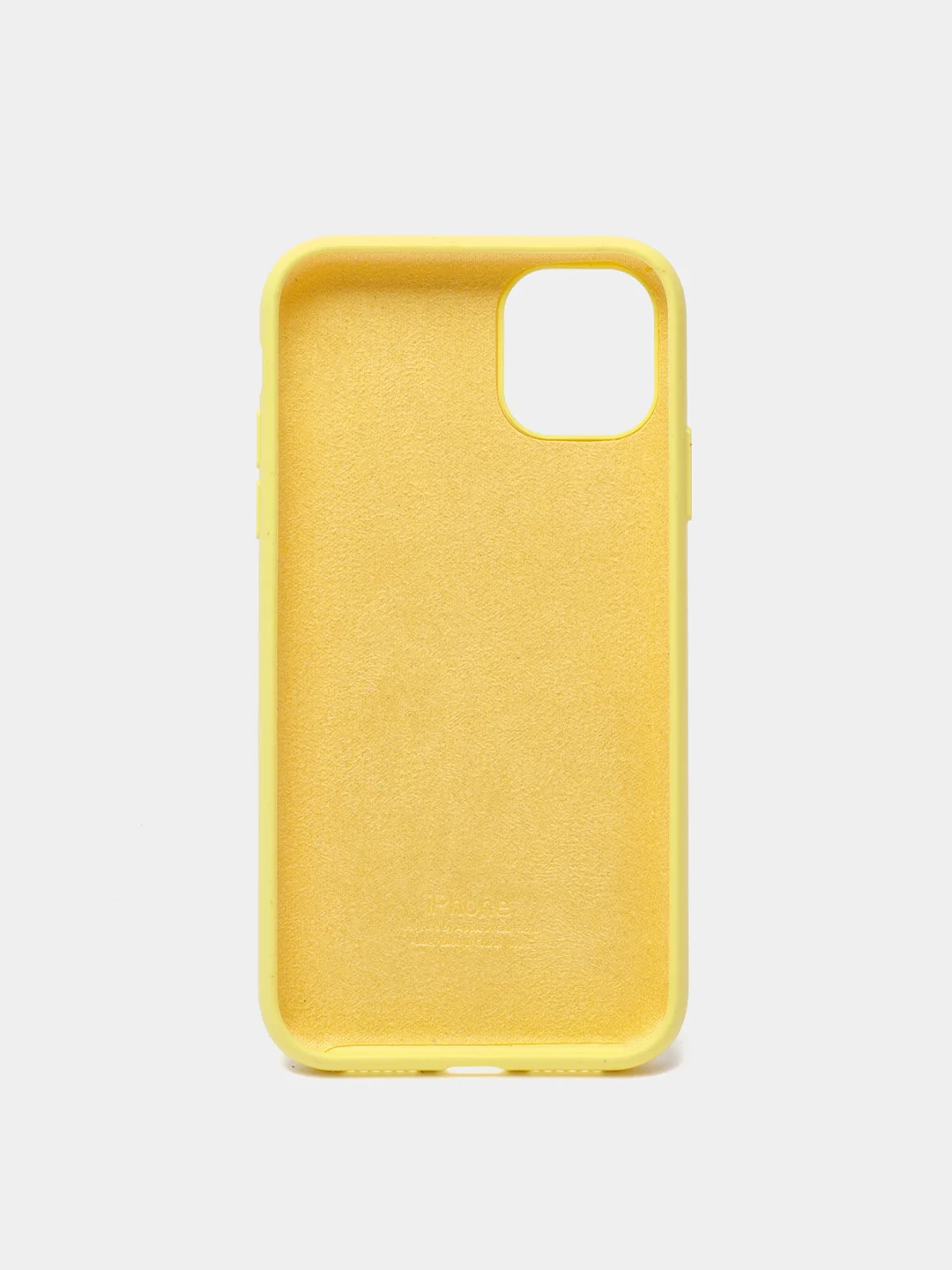 Желтый чехол Silicone Case для iPhone 11 с закрытым низом