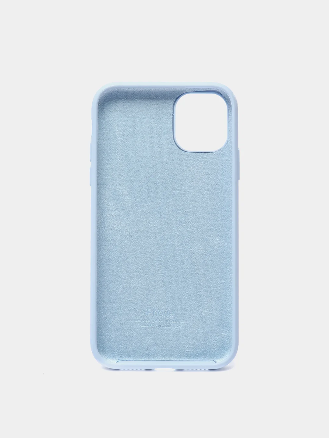 Небесно-голубой чехол Silicone Case для iPhone 11 с закрытым низом