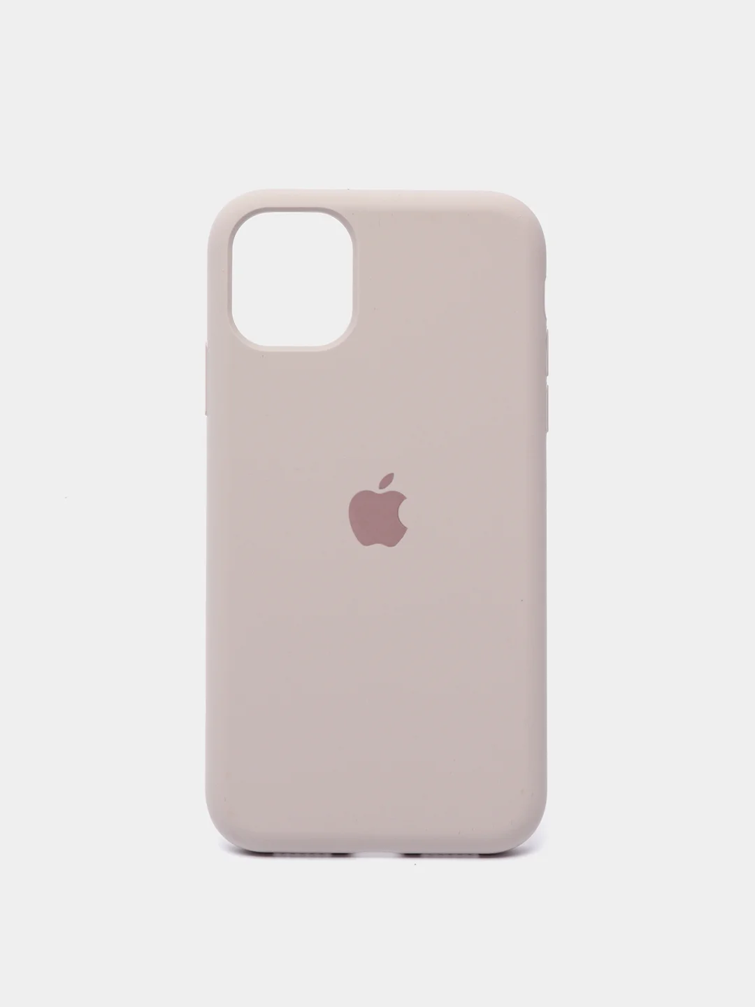 Бежевый меланж чехол Silicone Case для iPhone 11 с закрытым низом