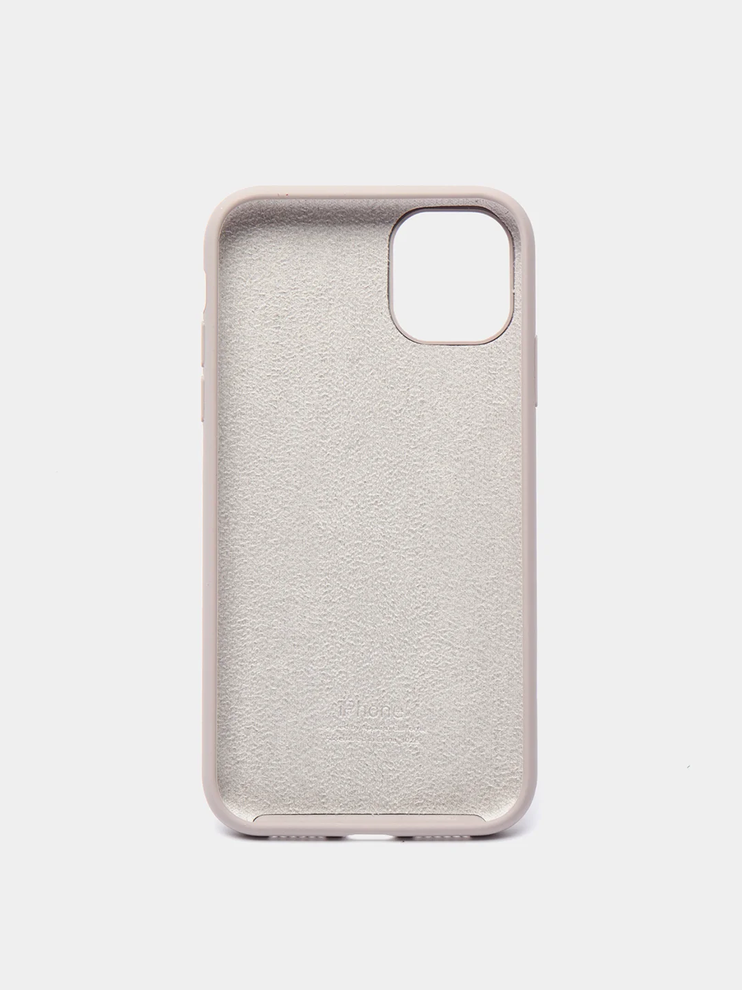 Бежевый меланж чехол Silicone Case для iPhone 11 с закрытым низом