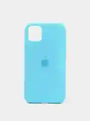 Голубой чехол Silicone Case для iPhone 11 с закрытым низом