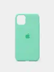 Мятный чехол Silicone Case для iPhone 11 с закрытым низом