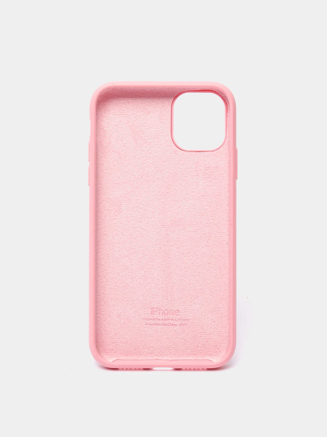 Розовый чехол Silicone Case для iPhone 11 с закрытым низом