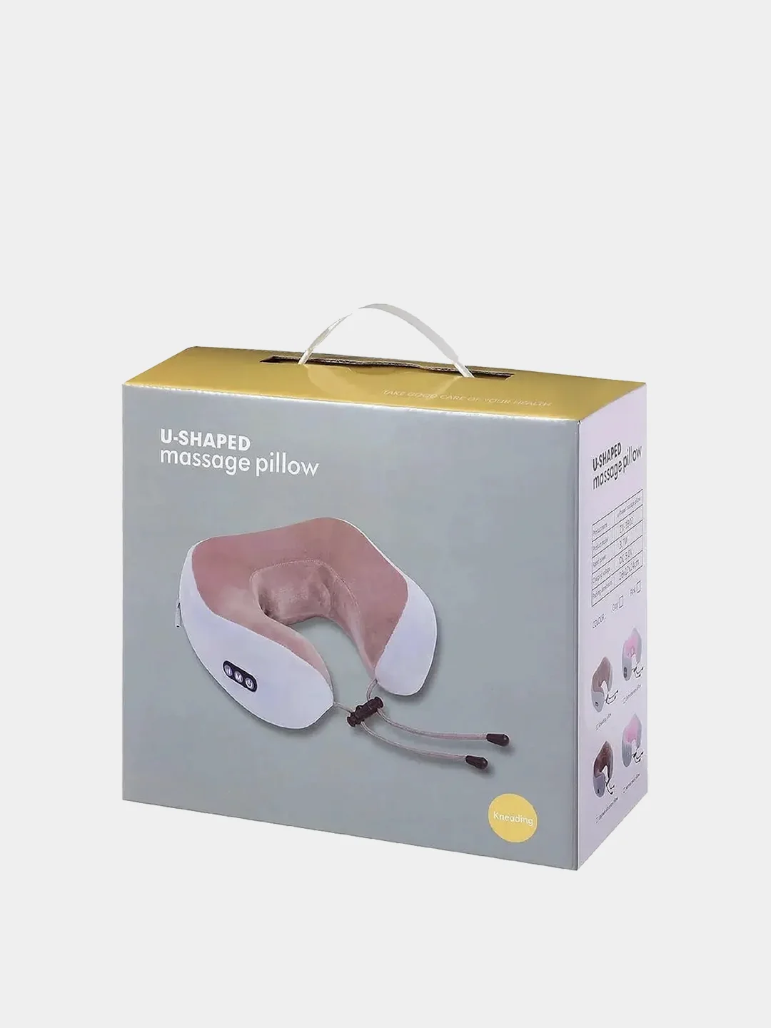 Коричневый массажная подушка для шеи U-Shaped Massage Pillow, туристическая