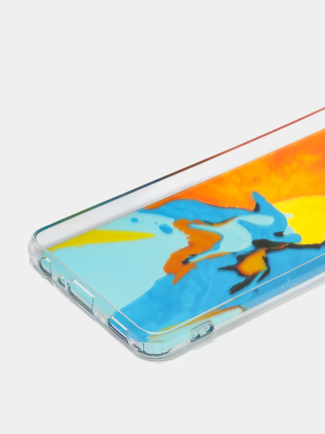 Желтый чехол Samsung Galaxy A32, Самсунг Галакси А32 твердый, прозрачный, с рисунком