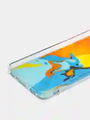 Желтый чехол Samsung Galaxy A32, Самсунг Галакси А32 твердый, прозрачный, с рисунком