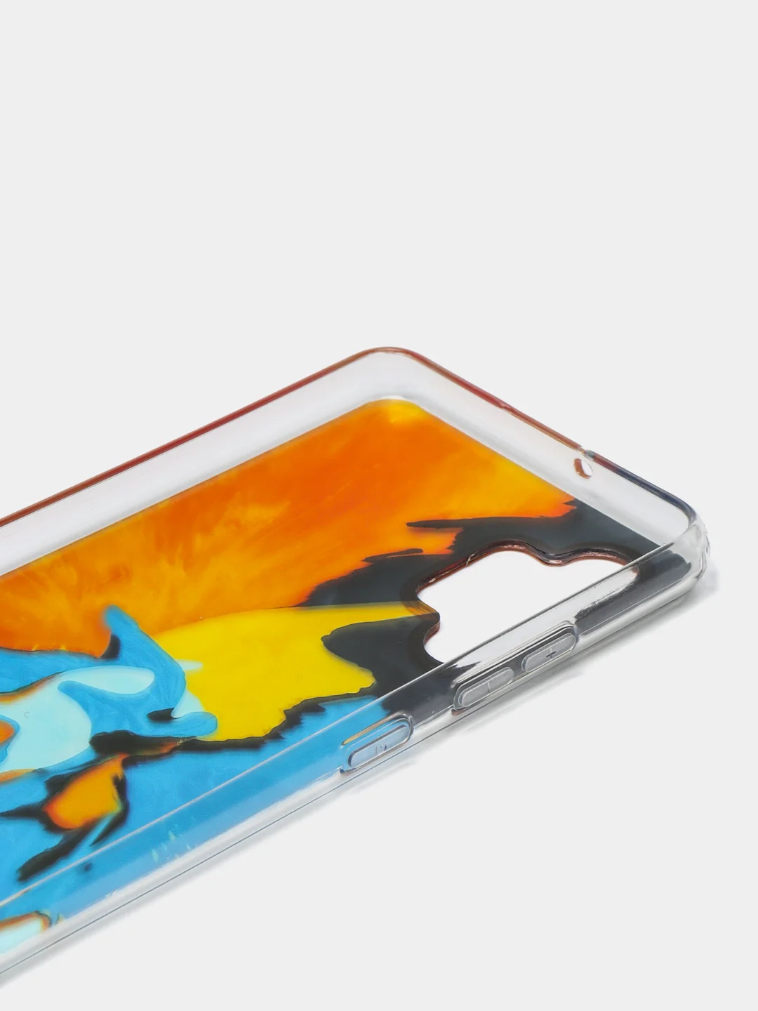 Желтый чехол Samsung Galaxy A32, Самсунг Галакси А32 твердый, прозрачный, с рисунком