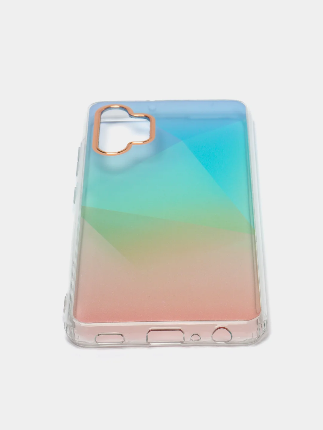 Бирюзовый чехол Samsung Galaxy A32, Самсунг Галакси А32 твердый, прозрачный, с рисунком
