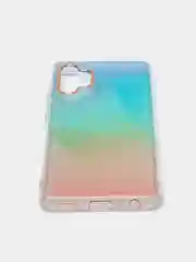 Бирюзовый чехол Samsung Galaxy A32, Самсунг Галакси А32 твердый, прозрачный, с рисунком
