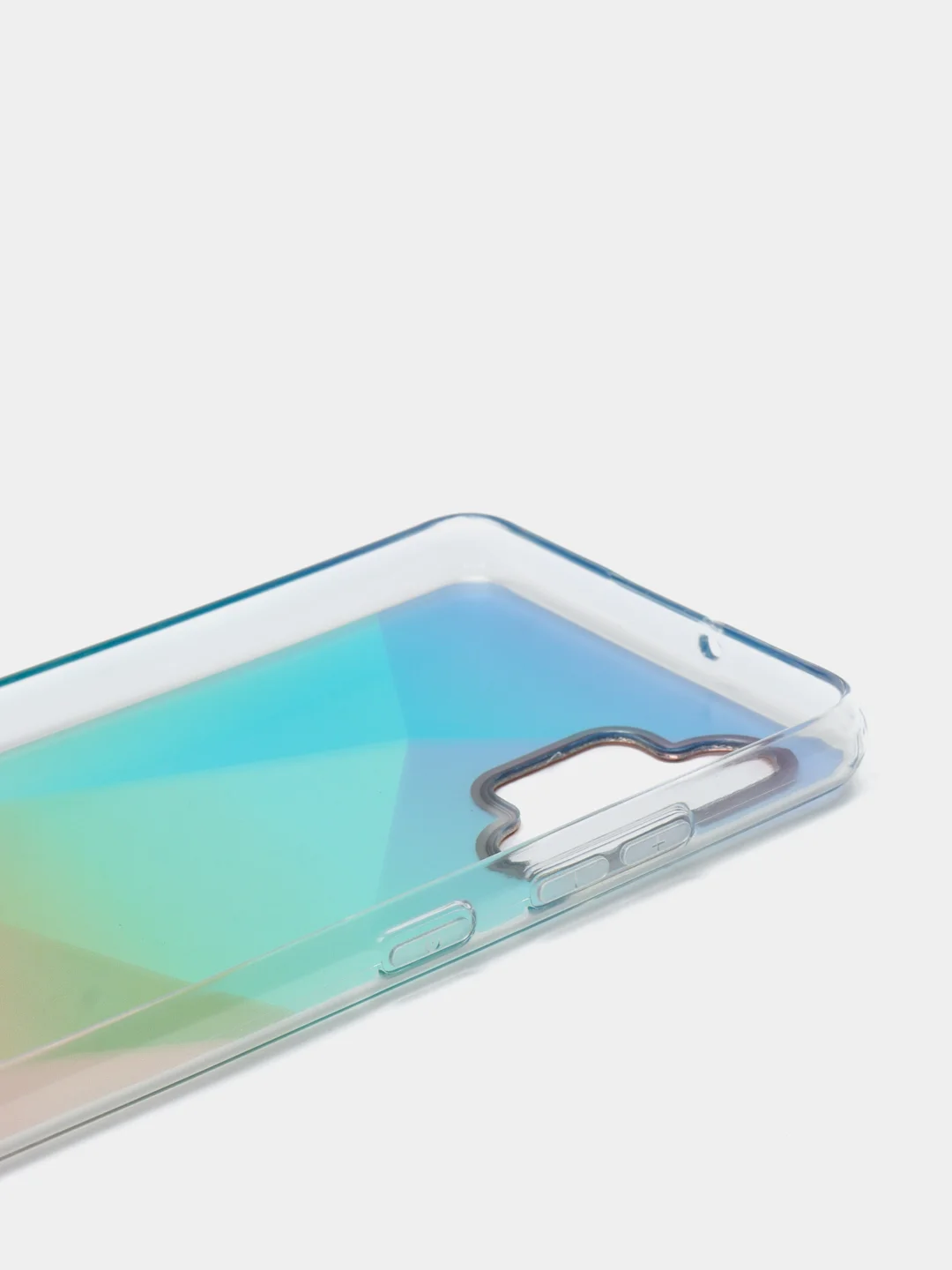 Бирюзовый чехол Samsung Galaxy A32, Самсунг Галакси А32 твердый, прозрачный, с рисунком