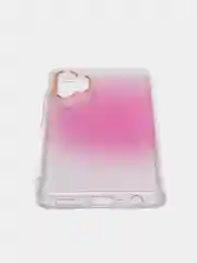 Розовый чехол Samsung Galaxy A32, Самсунг Галакси А32 твердый, прозрачный, с рисунком