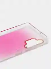 Розовый чехол Samsung Galaxy A32, Самсунг Галакси А32 твердый, прозрачный, с рисунком