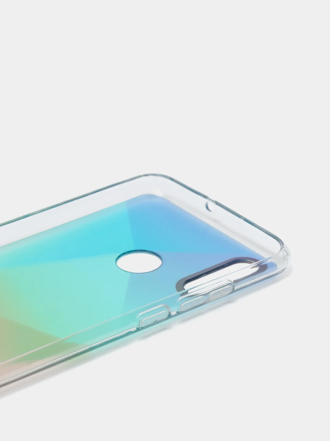 Бирюзовый чехол Huawei P Smart 2019 / Honor 10 Lite, Хонор 10 Лайт, твердый, прозрачный, с рисунком