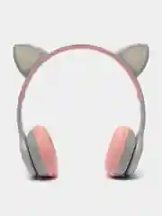 Серебряный беспроводные стерео наушники с микрофоном "Кошачьи Ушки"