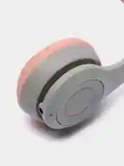 Серебряный беспроводные стерео наушники с микрофоном "Кошачьи Ушки"