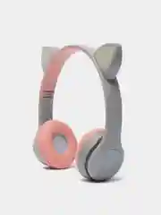 Серебряный беспроводные стерео наушники с микрофоном "Кошачьи Ушки"