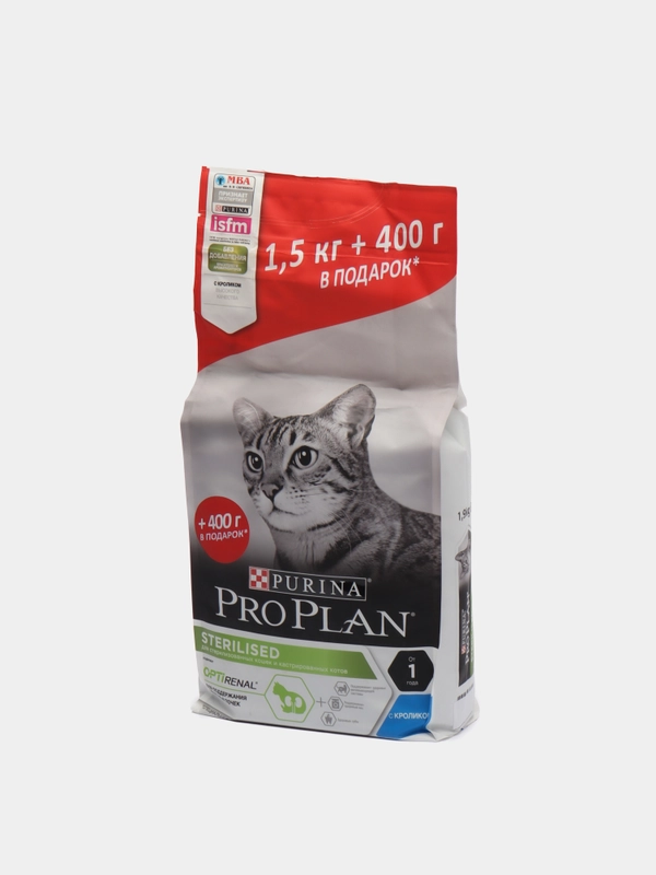 Корм сухой Pro Plan для стерилизованных кошек, 1,5 кг + 400гр