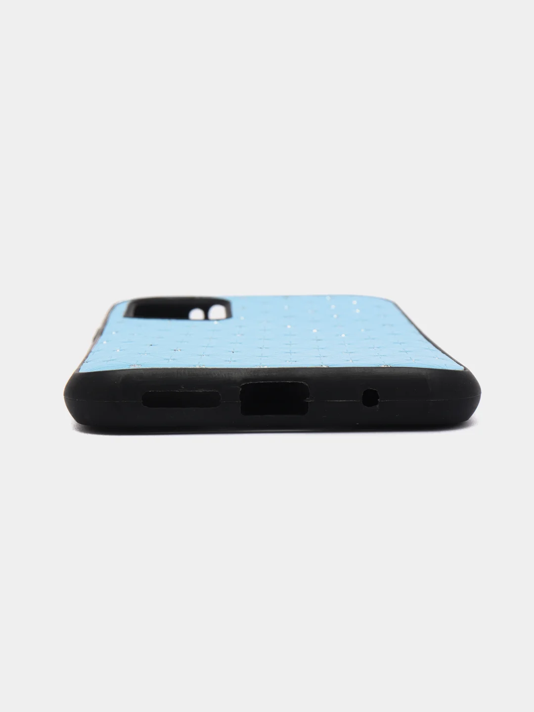 Небесно-голубой чехол Xiaomi Poco M3 / Redmi 9T, Сяоми Поко М3, Редми 9Т силиконовый под кожу, со стразами