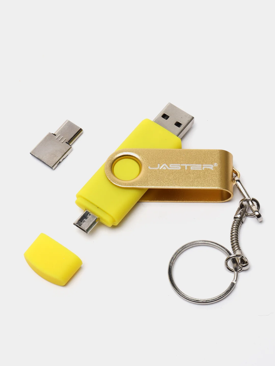 Голубой usb флеш-накопитель 3 в 1, Jaster 4, 16, 32,64 Гб флешка 3 в 1.для телефона и пк
