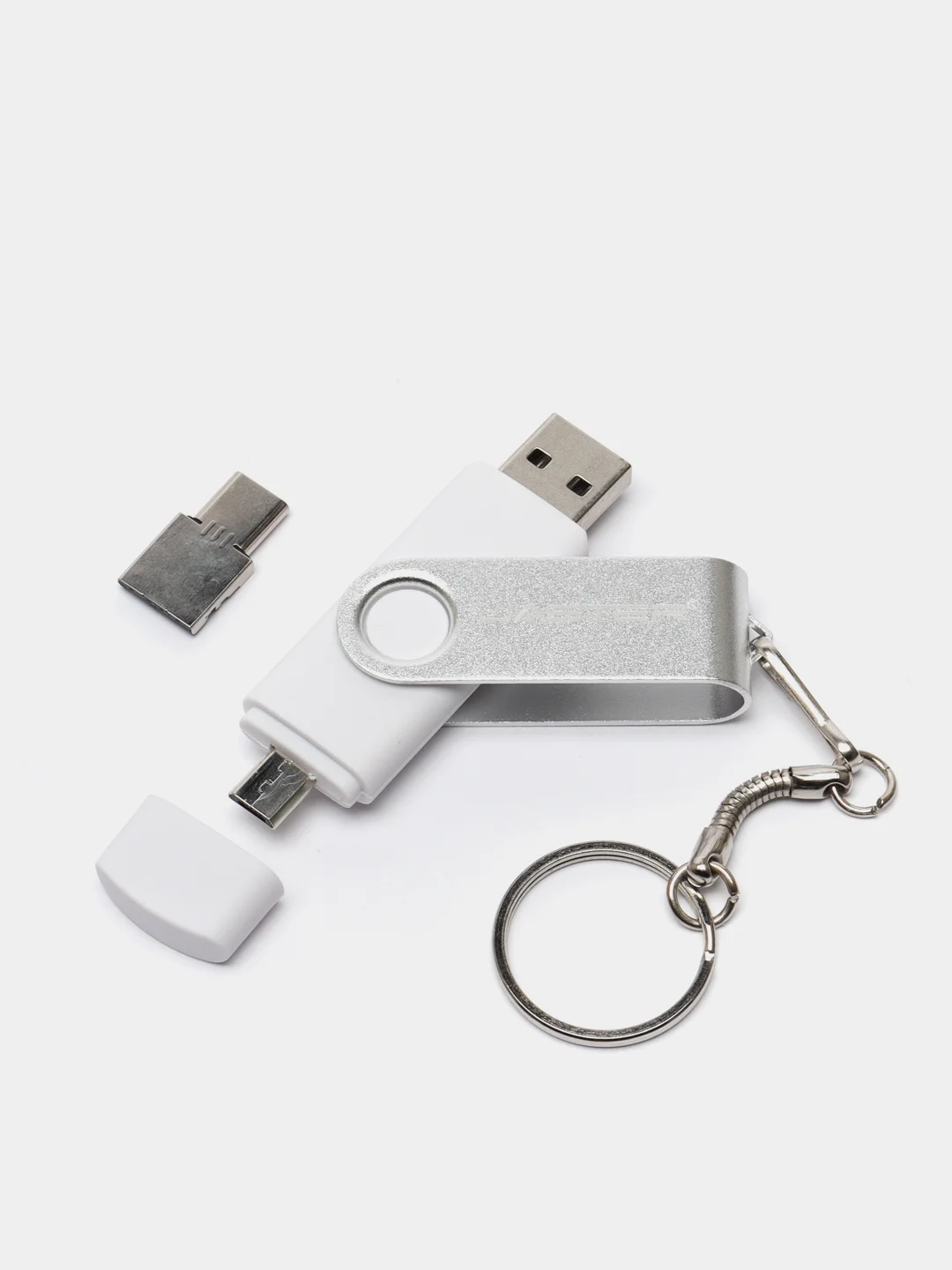Белый usb флеш-накопитель 3 в 1, Jaster 4, 16, 32,64 Гб флешка 3 в 1.для телефона и пк