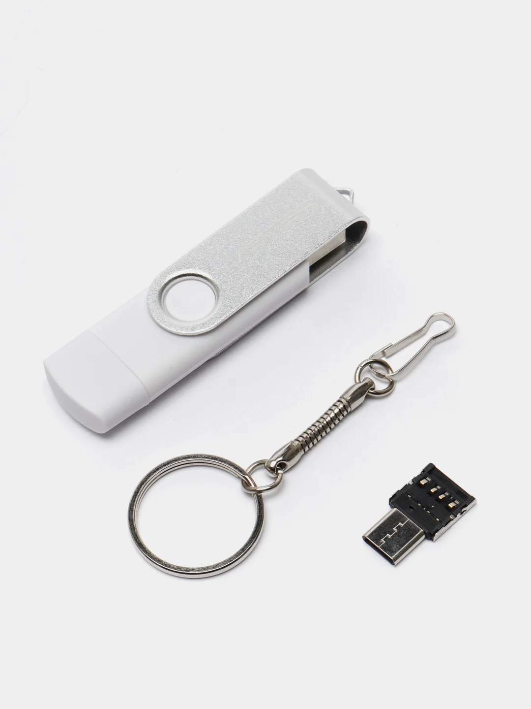 Белый usb флеш-накопитель 3 в 1, Jaster 4, 16, 32,64 Гб флешка 3 в 1.для телефона и пк