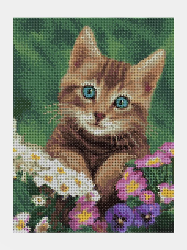 Алмазная мозаика на подрамнике KiKi "Милые глазки", 30х40, полная выкладка