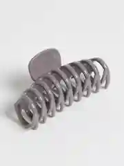Серый заколка зажим Краб круглая 90х45х30