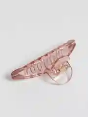 Розовый заколка Крабик лёд 90х30х5