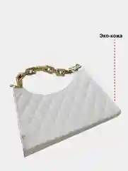 Белый сумка женская с цепочкой