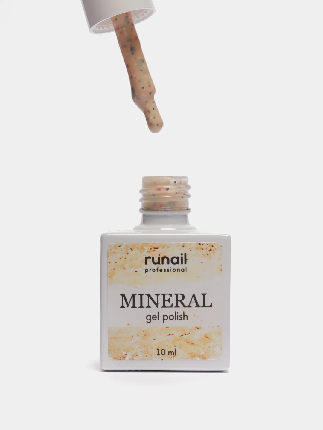Кремовый гель лак Runail Professional "Mineral", с текстурой природного камня
