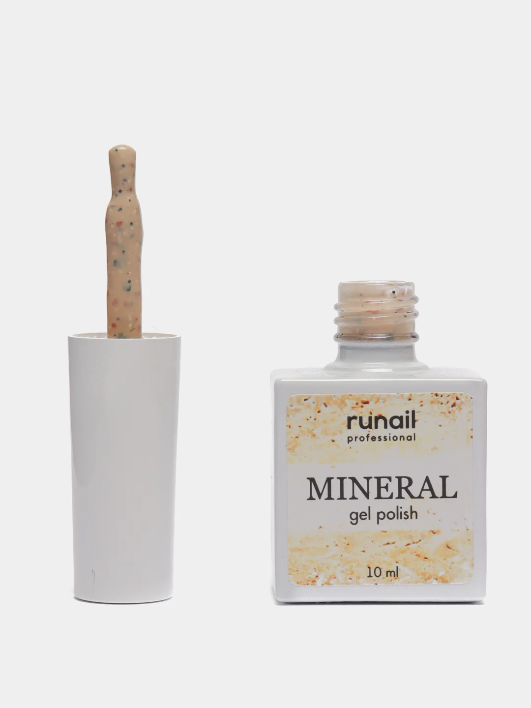 Кремовый гель лак Runail Professional "Mineral", с текстурой природного камня