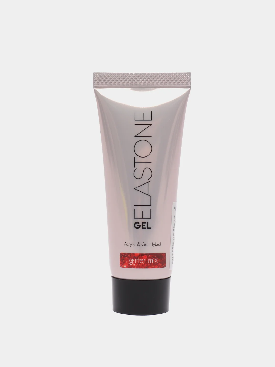 Красный акригель с блестками Runail Professional Elastone Gel, 18 мл
