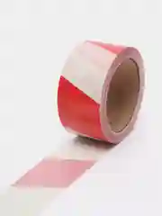 Лента сигнальная бело-красная, 48 мм x 100 м