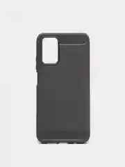 Серый чехол для Xiaomi Redmi 9T, имитация вставок под карбон
