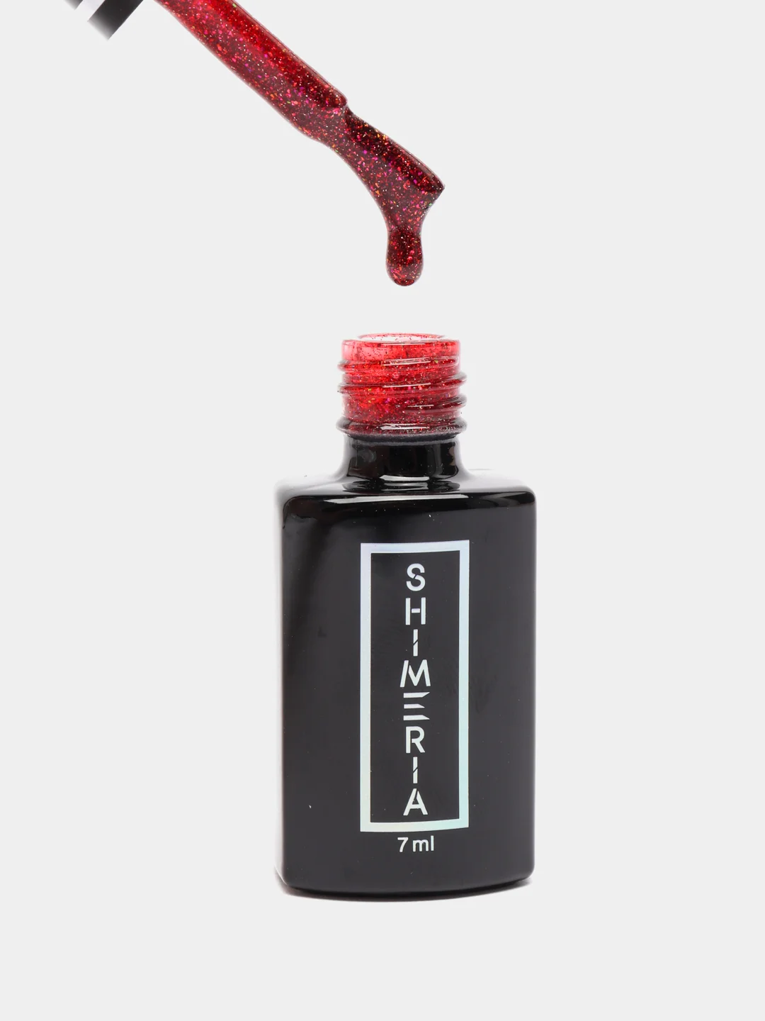 Алый гель-лак светоотражающий Shimeria Diamond Runail Professional, 7 мл