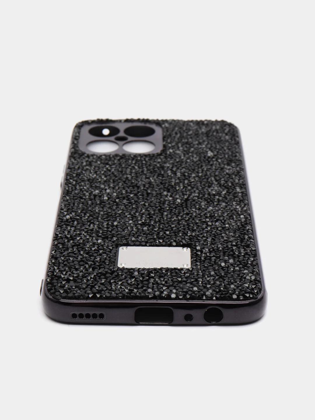 Угольный чехол со стразами Samsung A12, A03, A03 core, iPhone 11, 12 Pro/ Pro Max, 13 Pro/ Pro Max