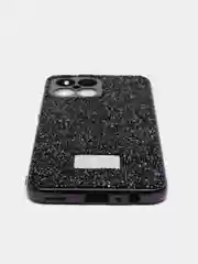 Угольный чехол со стразами Samsung A12, A03, A03 core, iPhone 11, 12 Pro/ Pro Max, 13 Pro/ Pro Max