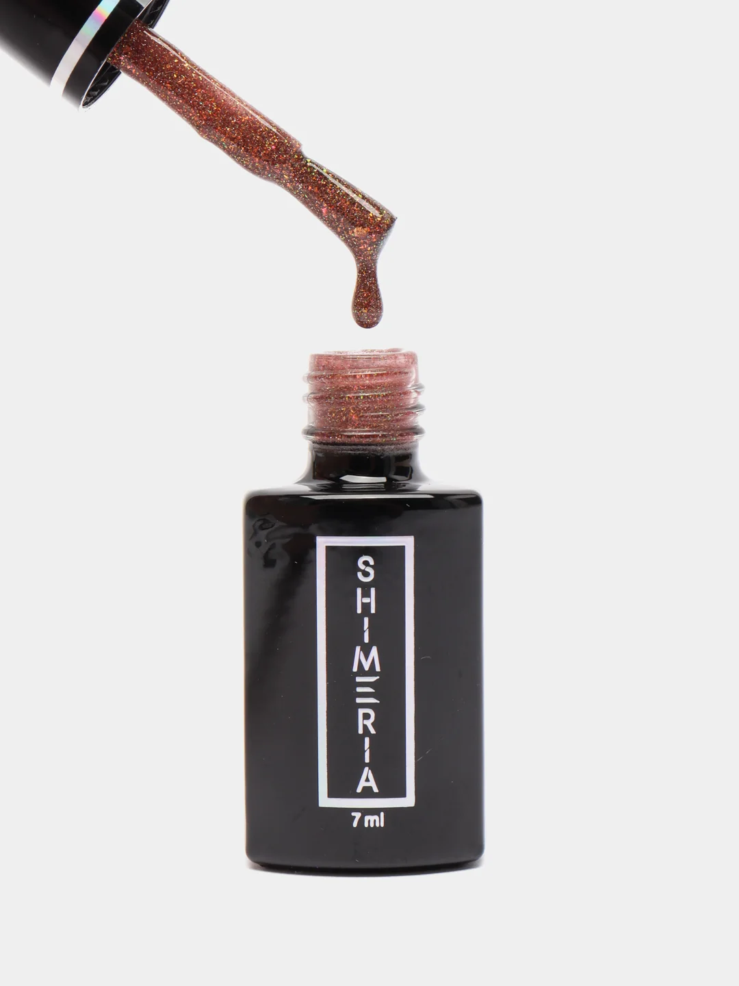 Золотой гель лак светоотражающий Runail Professional Shimeria Thermo, 7 мл