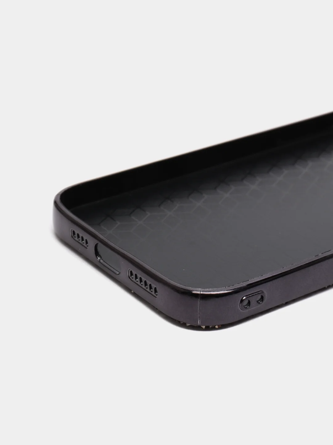 Угольный чехол со стразами Samsung A12, A03, A03 core, iPhone 11, 12 Pro/ Pro Max, 13 Pro/ Pro Max