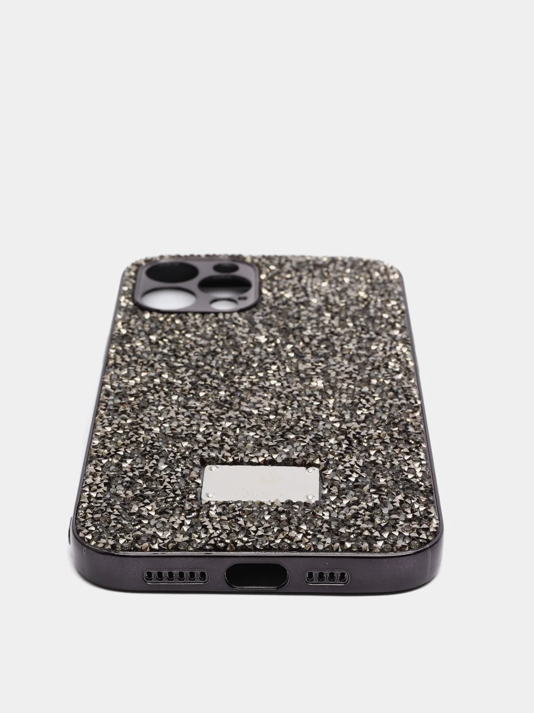 Угольный чехол со стразами Samsung A12, A03, A03 core, iPhone 11, 12 Pro/ Pro Max, 13 Pro/ Pro Max