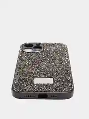 Угольный чехол со стразами Samsung A12, A03, A03 core, iPhone 11, 12 Pro/ Pro Max, 13 Pro/ Pro Max