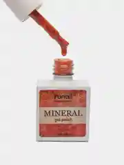 Оранжевый гель лак Runail Professional "Mineral", с текстурой природного камня