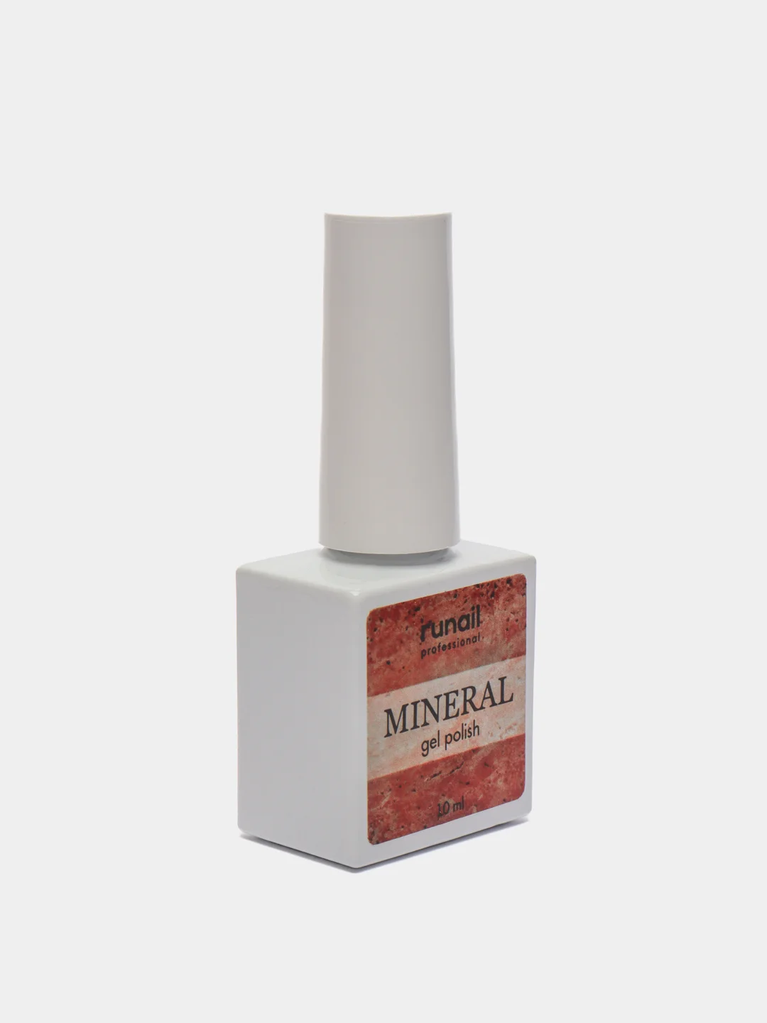 Оранжевый гель лак Runail Professional "Mineral", с текстурой природного камня